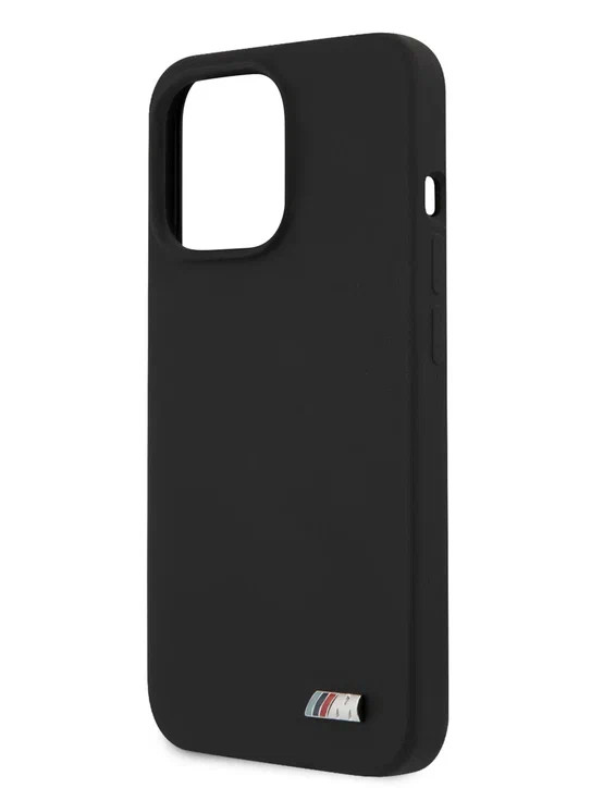 Чехол для iPhone 13 Pro Max BMW M-Collection Liquid silicone Hard MagSafe Black (BMHMP13XMSILBK)