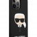 Чехол для iPhone 13 Pro Max Lagerfeld Liquid silicone Karl's Head Hard MagSafe Black (KLHMP13XSLKHBK)