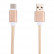 Короткий USB кабель Type С в усиленной оплетке, Gold (20 см)