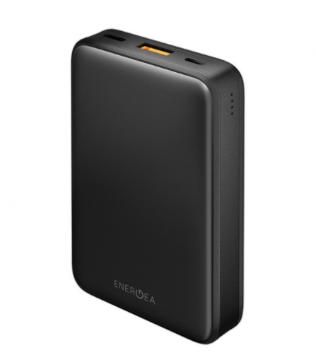 Портативный аккумулятор EnergEA Compac Alumini 10000, USB-C PD18 In/Out +USB QC3.0, Black (CP-AM1201-BLK)