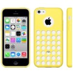 Чехол накладка Hollow Dot TPU Case для iPhone 5C (желтый)