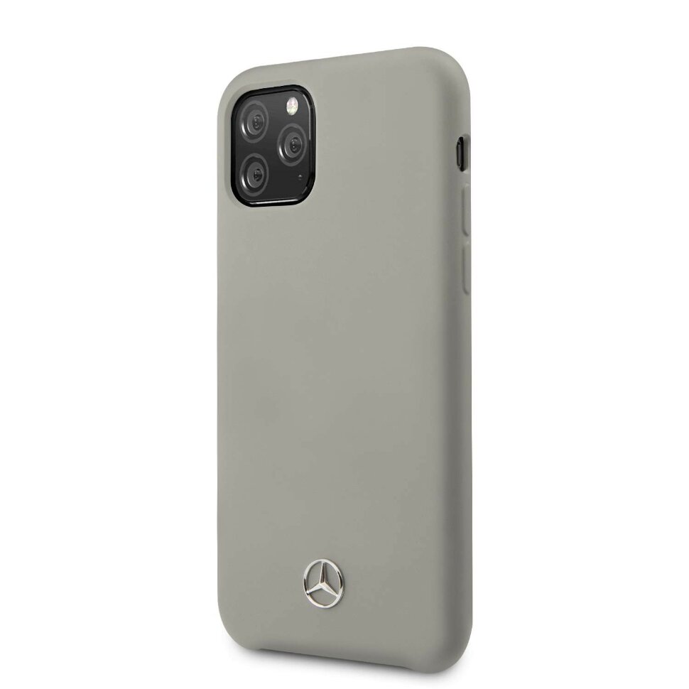 Купить силиконовый чехол-накладка для iPhone 11 Pro Max Mercedes Silicone  line Hard, Grey (MEHCN65SILGR) по низкой цене