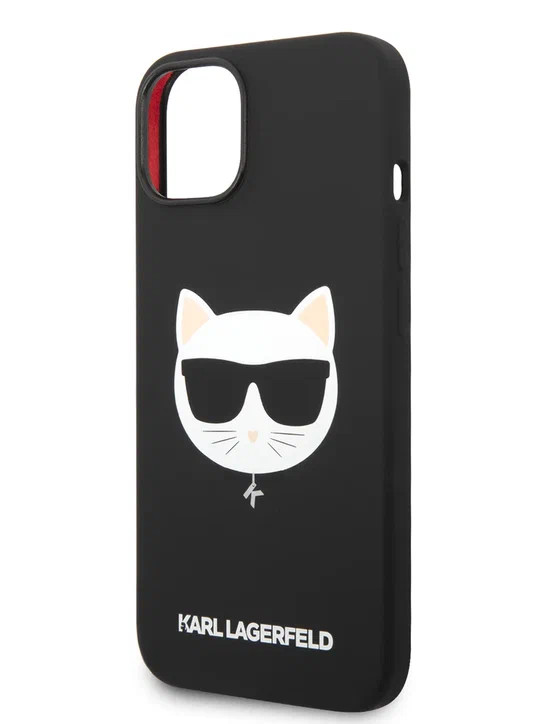 Чехол для iPhone 14 Plus Lagerfeld Liquid silicone Choupette Hard MagSafe Black (KLHMP14MSLCHBK)