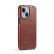 Кожаный чехол с вертикальным флипом для iPhone 15 Fierre Shann (Brown)