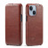 Кожаный чехол с вертикальным флипом для iPhone 15 Fierre Shann (Brown)