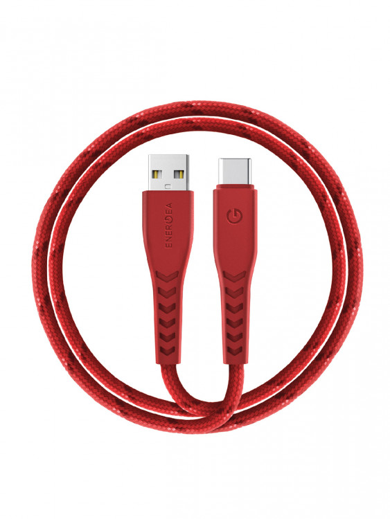 Кабель EnergEA NyloFlex USB-A to USB-C 5A Red 1.5м (CBL-NFAC5U-RED150)