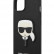 Чехол для iPhone 14 Plus Lagerfeld PU Saffiano Karl head Patch Hard Black (KLHCP14MSAPKHK)