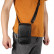 Кожаный вертикальный чехол-сумка для смартфонов до 7.2" кобура с ремешком через плечо и карабином (Black)