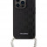 Чехол для iPhone 14 Pro Lagerfeld PU Saffiano Monogram + Wrist chain Hard Black (KLHCP14LSACKLHPK)